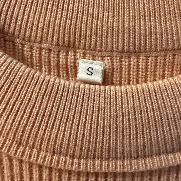 ANRABESS Oversized Batwing Sleeve Crewneck Sweater Flush Pink NWOT Size S - Picture 7 of 9